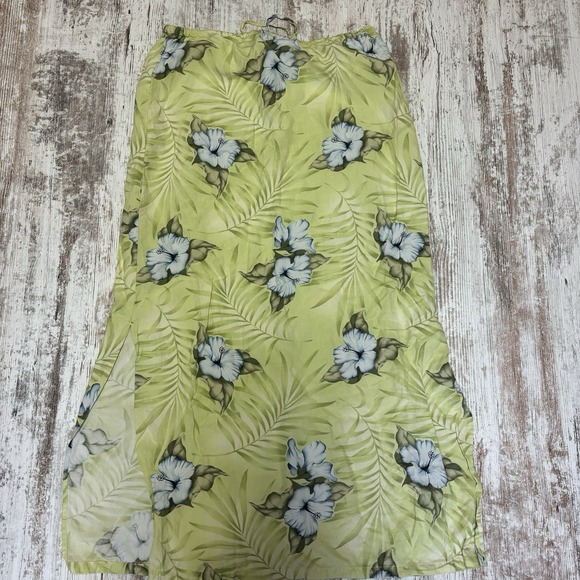 Vintage Tommy Bahama Women's Hawaiian Skirt Silk Linen‎ Blend Tropical Floral 4 - Picture 2 of 9